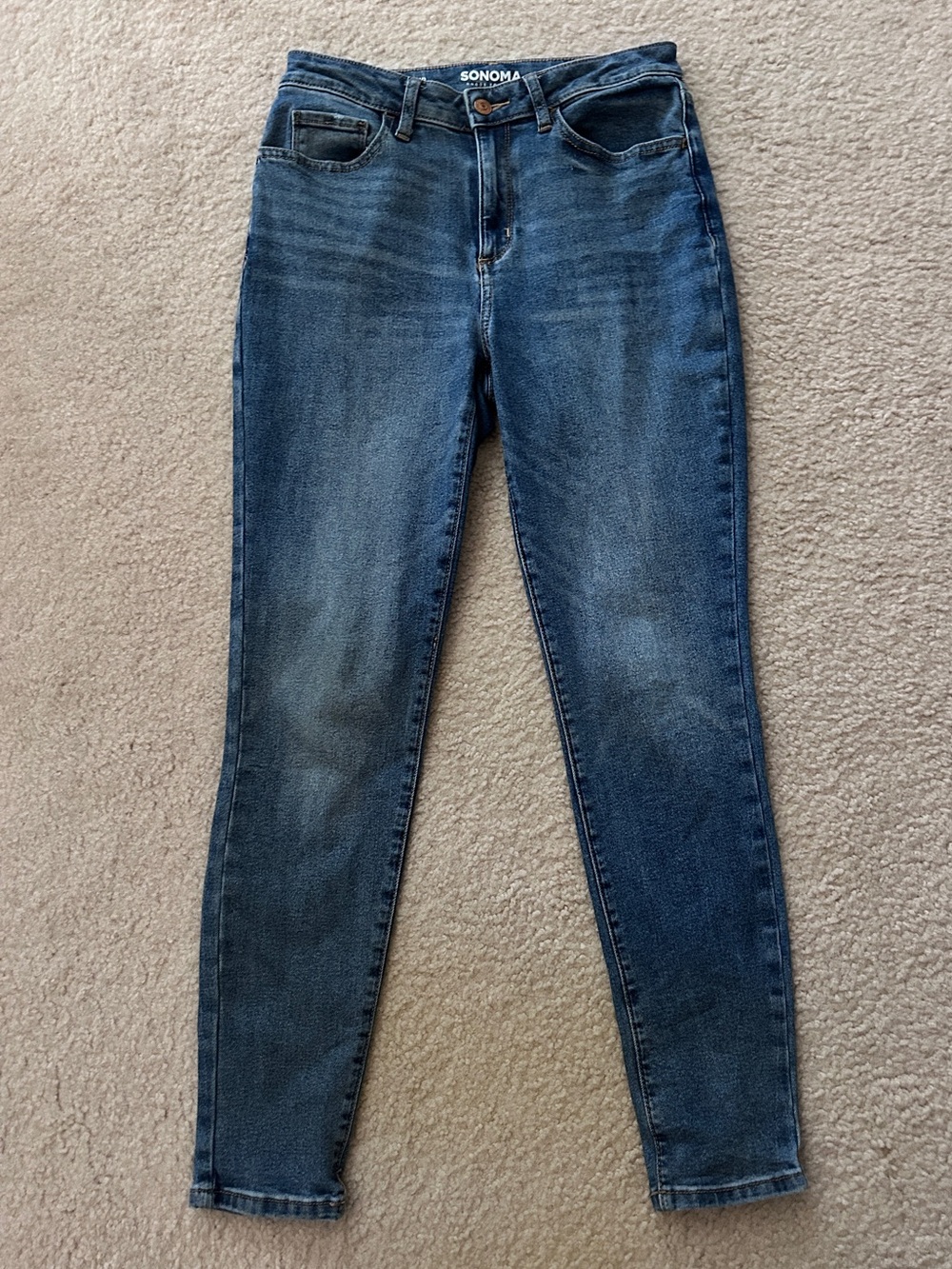 Women’s SONOMA Mid-Rise Dark Blue Skinny Jeans for Women